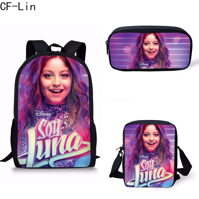 Новинка 2020 Лидер продаж школьные ранцы с принтом Soy Luna 3 шт./компл. детские рюкзаки
