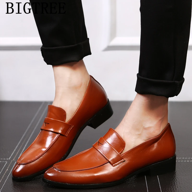 

Loafers Men Dress Shoes Classic Men Shoes Leather Italian Coiffeur Formal Shoes Men Office Luxury Brand Chaussure Homme Ayakkabi