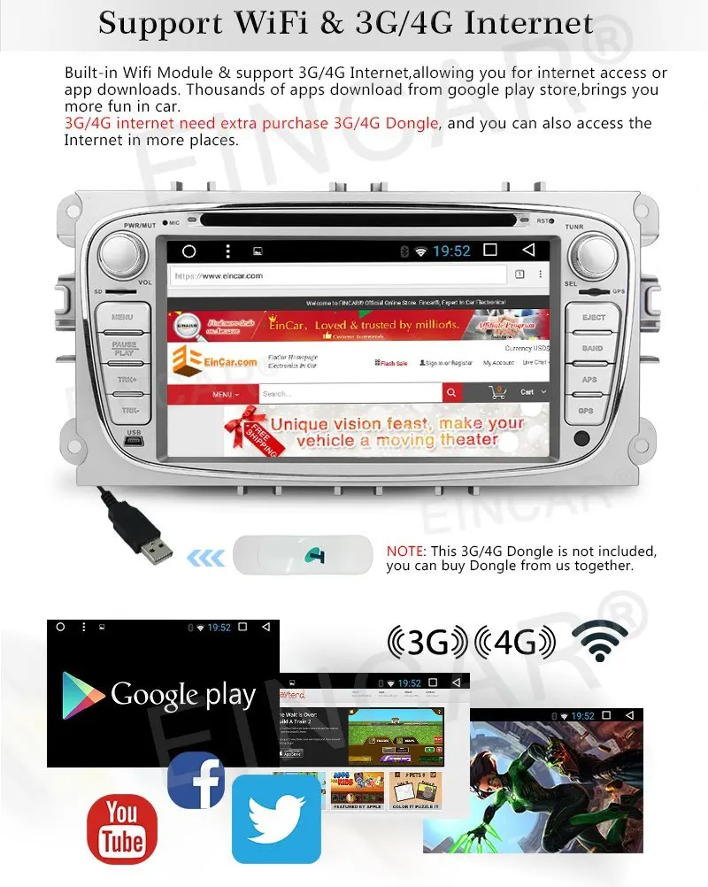 Резервная камера + 2 Din автомобильный стерео Android 6 0 7 ''автомобильный dvd-плеер