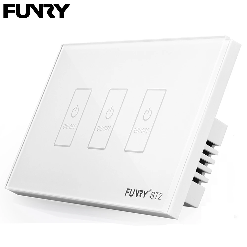 Funry ST2 3Gang США сенсорный выключатель настенный светильник стеклянный
