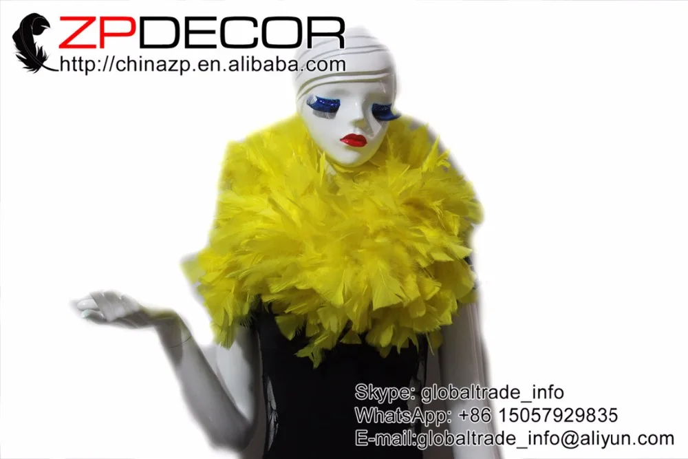 ZPDECOR 2 ярдов/партия Красивая ручная работа окрашенная в желтый цвет 150 г индейка