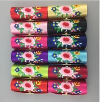 50 pcslot lipstick case retro embroidered new fashion holder flower design with mirror box