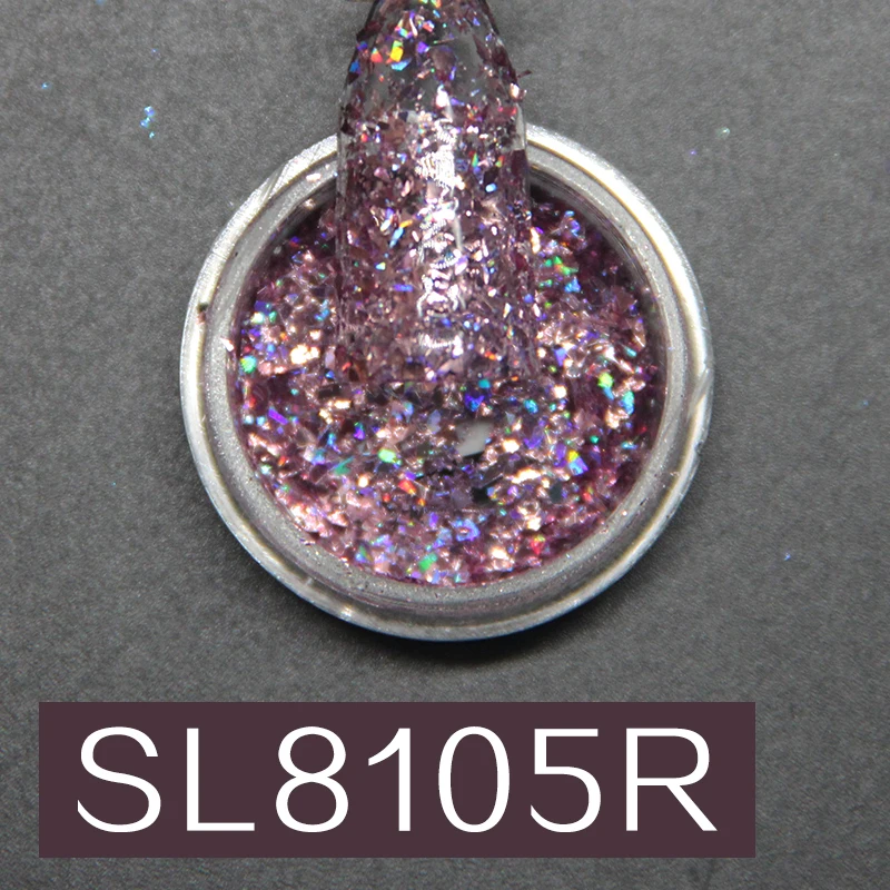 Huration Nail Art Holographic Mirror Nail Glitter Effect Chrome Powder 12 Color Gold Silver Sponge Stick DIY Decoration Tool Set - Цвет: SL8105R