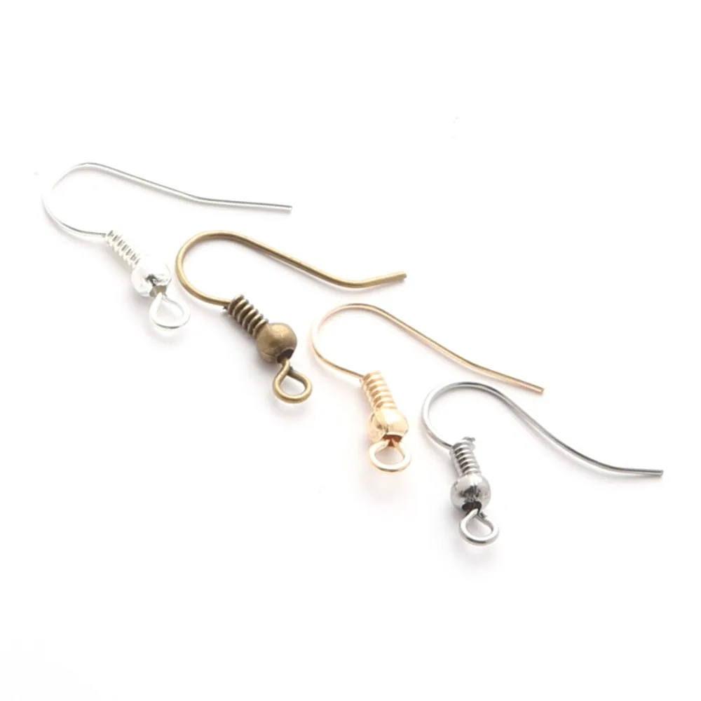 Металлические металлические застежки для сережек-подвесок с рыбками 200 шт./лот