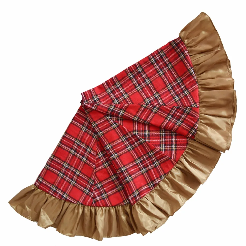 Юбка в шотландскую клетку с оборками 42 дюйма|plaid tartan|plaid tartan skirtplaid patchwork |