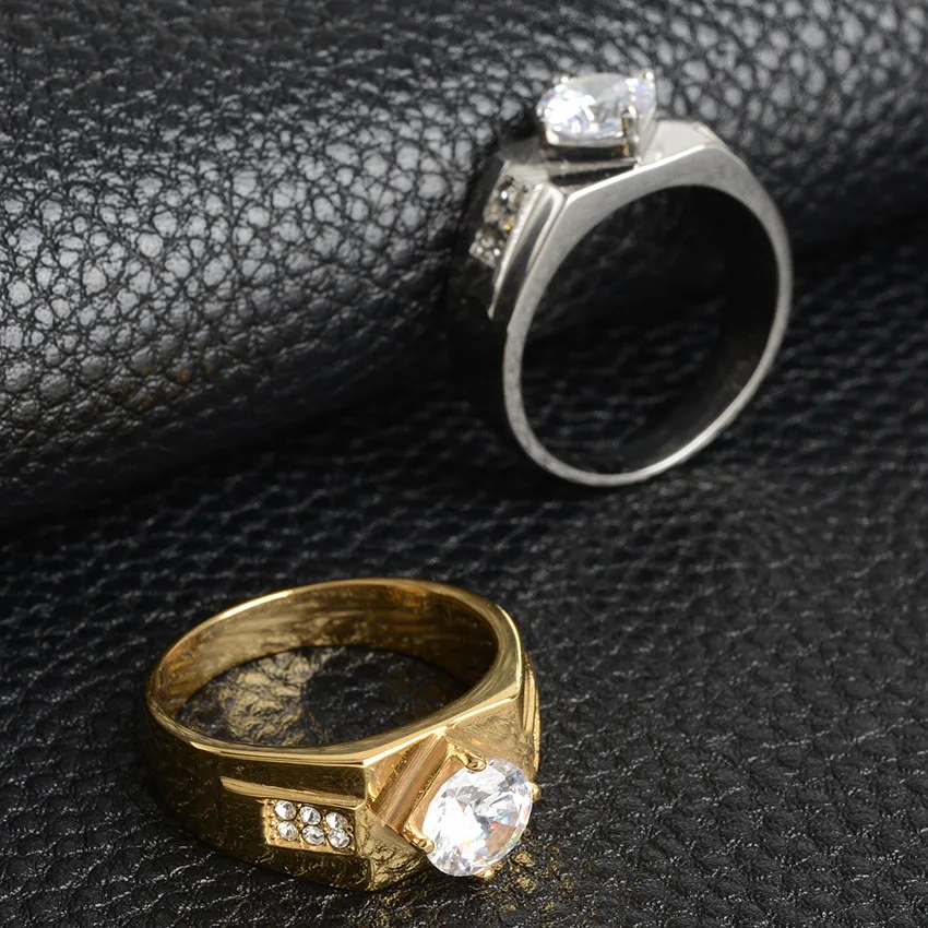 Простое кольцо из нержавеющей стали для мужчин и женщин модные ювелирные изделия