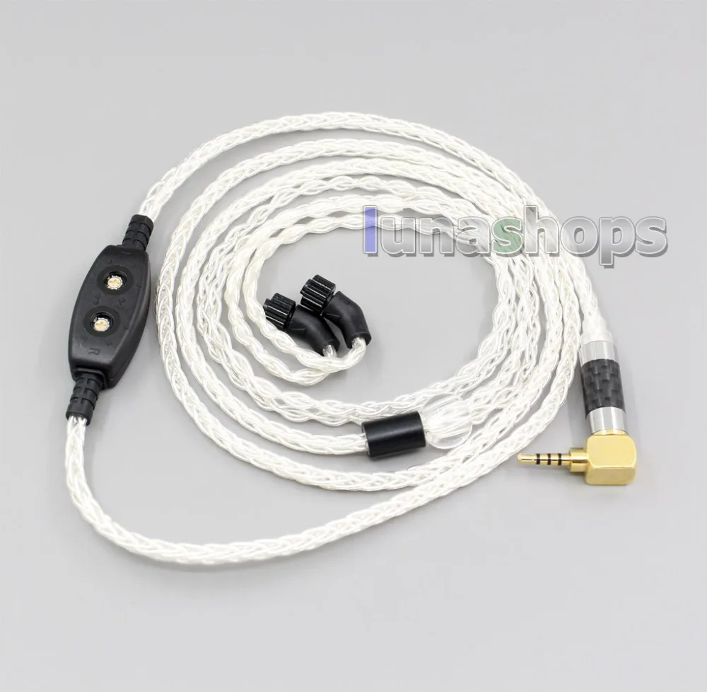 8 ядер 99% чистый Серебристые наушники кабель для AKR03 Roxxane JH Audio JH24 Layla AK380 AK240 LN006404