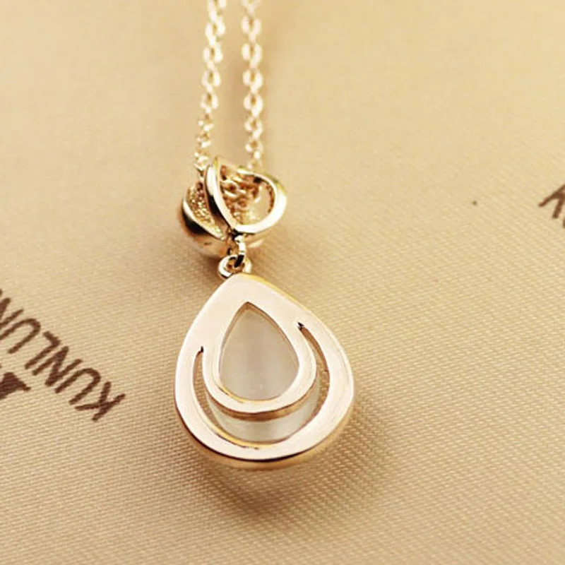 Ociki розовое золото цвет имитация жемчуга Опал Кристалл ожерелье Чокеры Винтаж