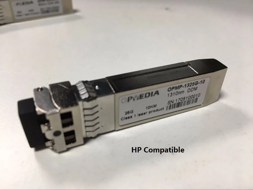 HP Compatible 28Gb/s 1310nm SFP28 10km Transceiver,25G SFP28 LR optic module with LC connector,single mode.