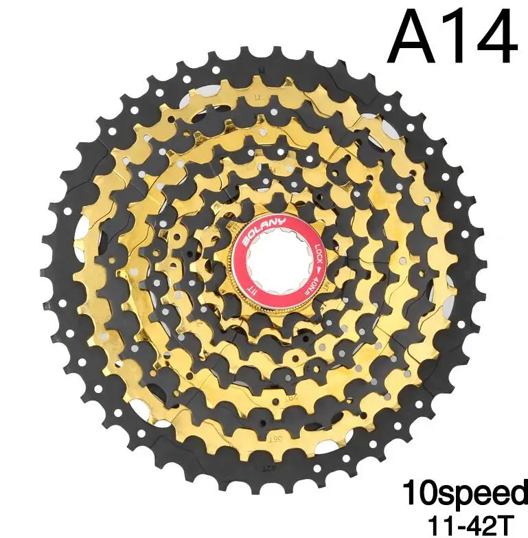 10speed 11-42T BOLANY MTB кассета 8 S/9 S/10 S/11 S/12 S 11-25 28 32 40 42 46 50 52T звездочки свободного хода широкий коэффициент горный велосипед аксессуары - Цвет: 10speed 11-42T