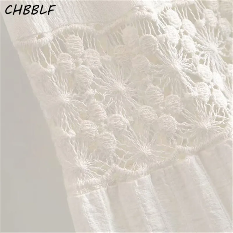 CHBBLF women lace patchwork skirt faldas mujer elastic waist pleated female casual embroidery chic skirts WDD8396 | Женская одежда