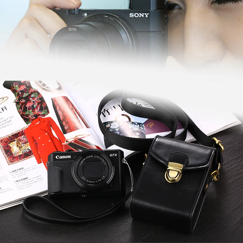 Сумка для камеры из ПУ кожи высокого качества кожаный чехол Sony RX100 II III IV M4 M5 HX90V HX90