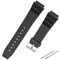 18mm 20mm 22mm black rubber silicone watchband with buckle for casio g shock watch straps belt