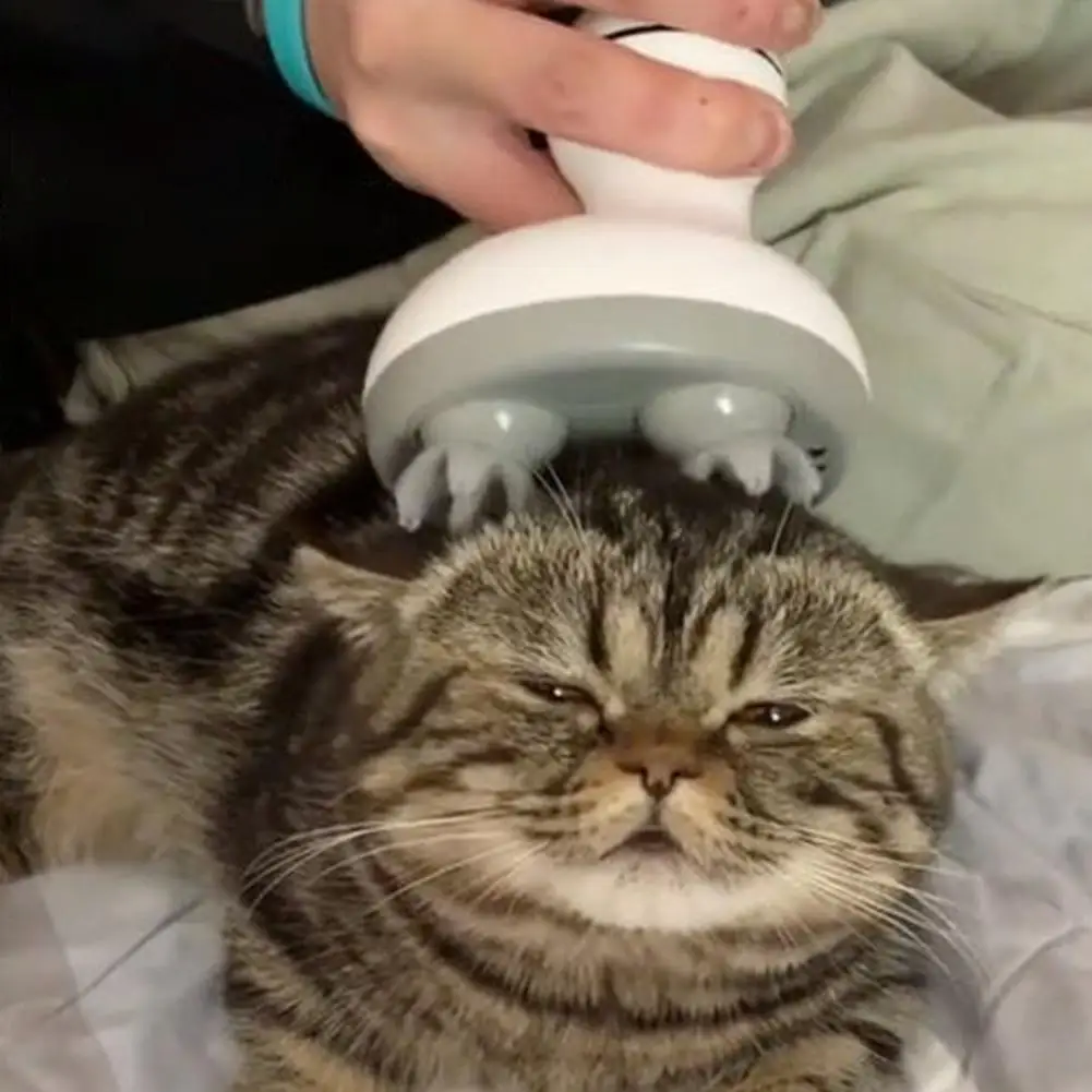 Умный заряжающий кошачий массаж для домашних животных 3D головы уход за кошками