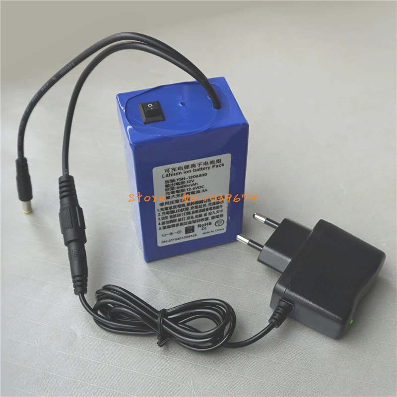Пульт дистанционного управления 12V 6800MAH 3AH литий ионные аккумуляторы для банка
