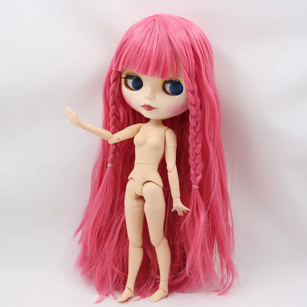 Ледяной DBS Blyth кукольные No.2476 розовые волосы тесьмой шарнирное тело из белой кожи