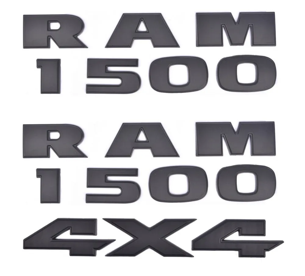 3x OEM ram 1500 plus 4x4 значок с эмблемой 3D эмблема наклейка именная табличка черный