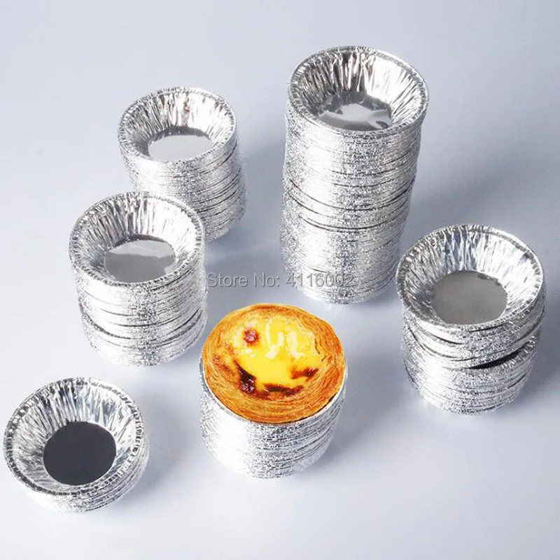 Bestellen 10000 Stücke Einweg Zinn Folie Ei Torte Sterben Aluminium Folie Ei Torte Basis Ei Torte Tasse Backformen Backen Werkzeug