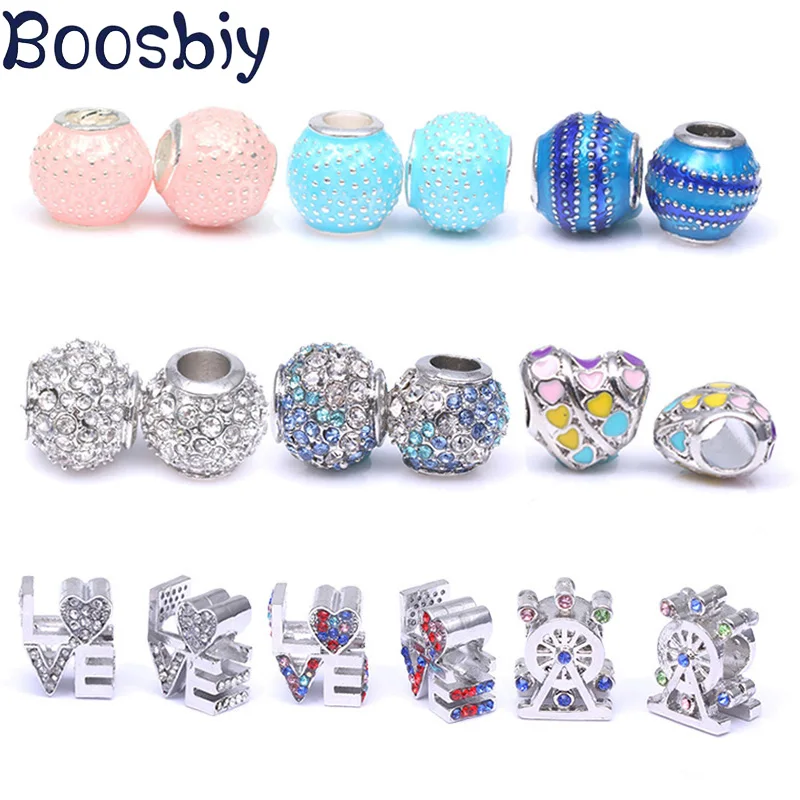 Boosbiy 2 шт. Высокое качество радужная коллекция Очаровательные бусы подходит под