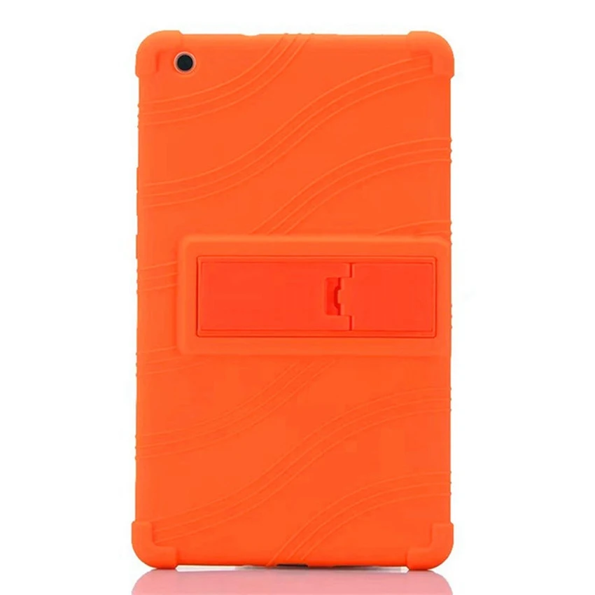 orange Мягкий силиконовый чехол-подставка для Xiao mi Pad 4 Plus 10,1, защитный чехол для mi Pad 4 Pad4 Plus 10,1 дюймов+ пленка+ ручка - Цвет: orange