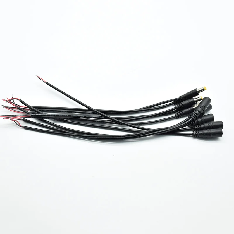 5 шт. 5*2 1 мм 5x2 разъем постоянного тока Удлинительный кабель 22AWG штекер типа мама