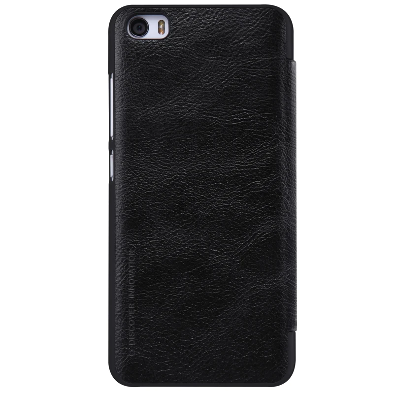 Для Xiaomi M5 Nillkin Black Цвет Qin Series кожаный чехол для защиты флип с Упаковка|case for xiaomi|leather