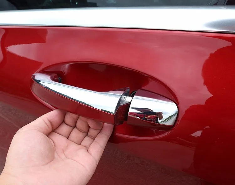 

5pcs Fit For Mercedes Benz W205 C-Class C200L C180L GLC260 2015 2016 Car Accessories Exterior Door Pull Handle Trim ABS Chrome