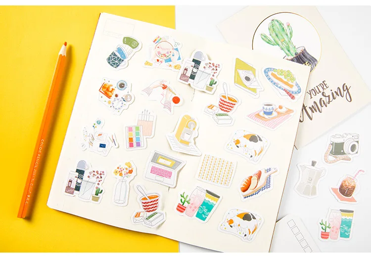 Мини-коробка для повседневной жизни Bullet Journal Декоративные Канцелярские наклейки Скрапбукинг DIY дневник альбом палка этикетка