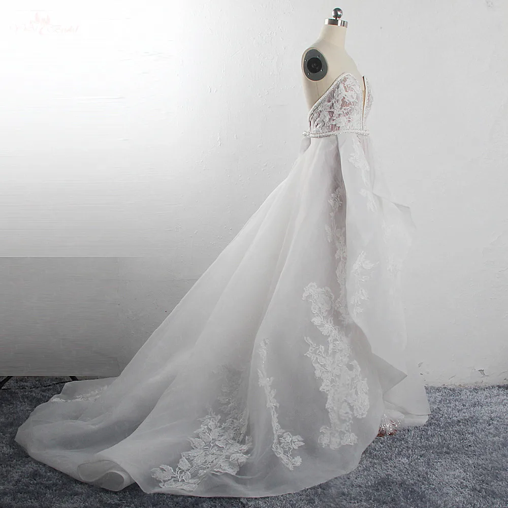 RSW1523 Роскошные Блестки Vestidos De Noiva Свадебные платья Съемный Поезд свадебное платье
