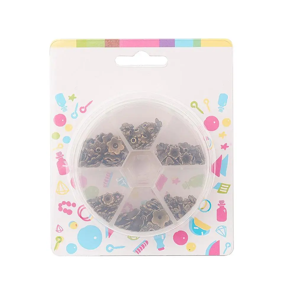 Античные бронзовые колпачки для бусин из сплава в тибетском стиле с