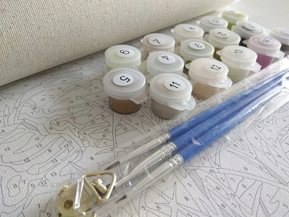 Рождественская кошка DIY Краска по номерам краска по номерам холст Lienzo для взрослых раскраска Pintura por Numero пронумерованная краска