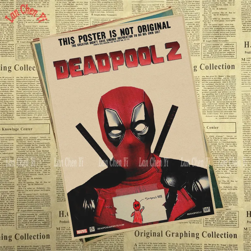 Дэдпул 2 супергерой DC Marvel горячий фильм Забавный художественный плакат живопись печать домашний декор для стен