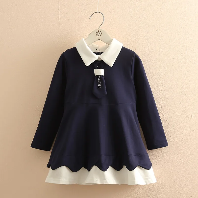 2019 г. весенне-осеннее школьное Длинное Платье До Колена в консервативном стиле с