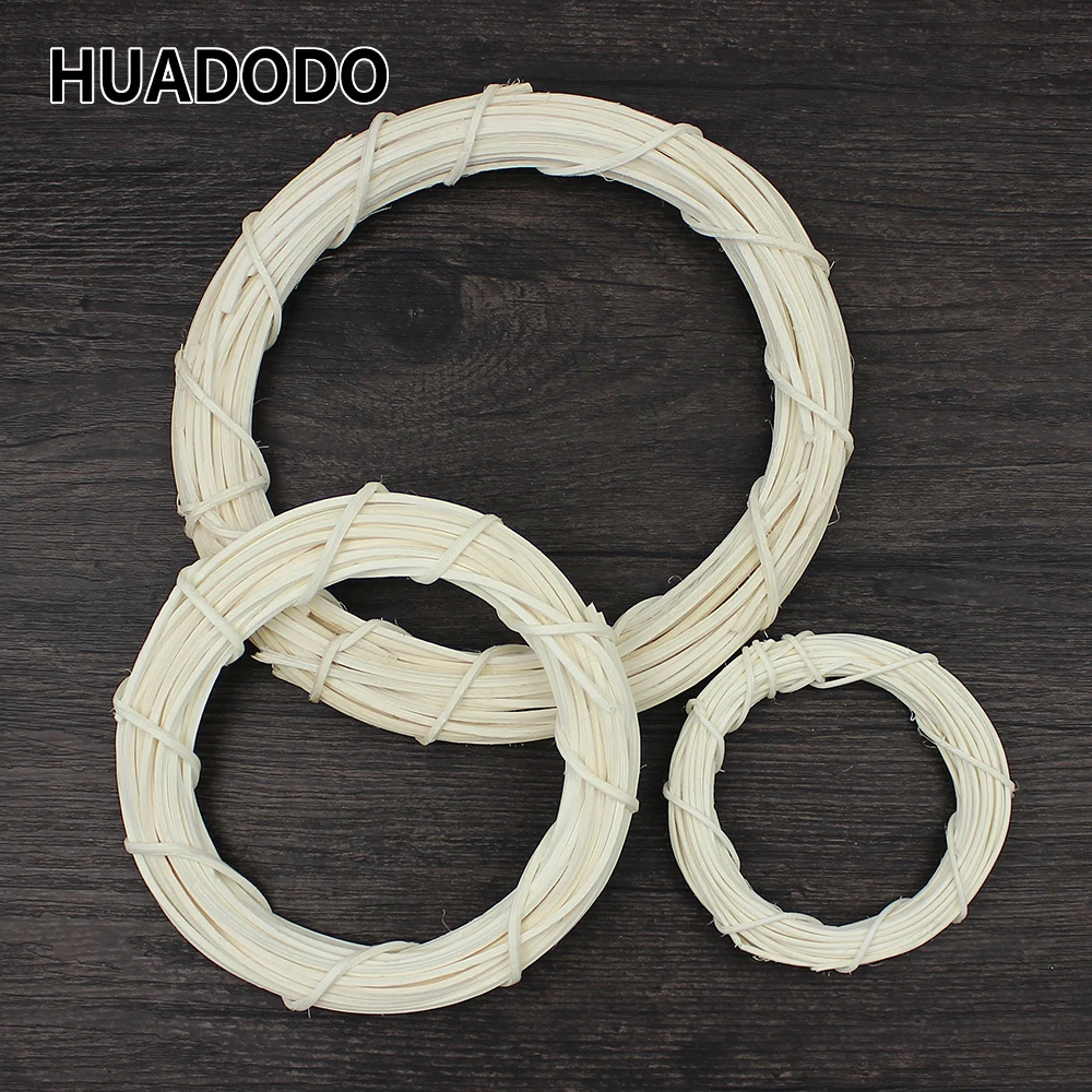 HUADODO ротанговое кольцо 10 см/20 см гирлянды в виде искусственных цветов сухоцветы