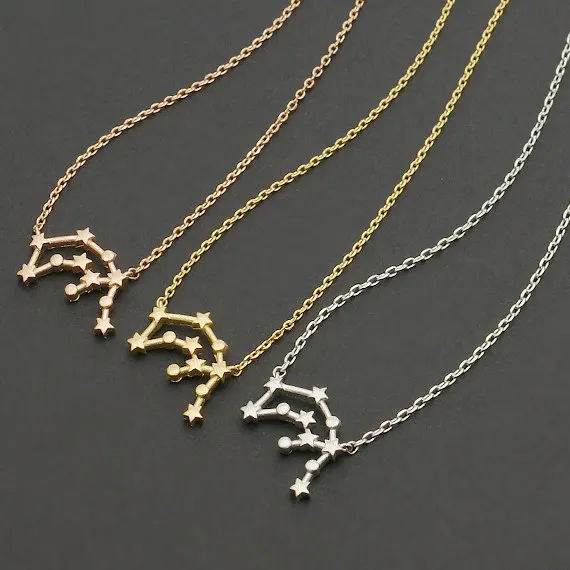 Ромашками 1 шт. модное ювелирное изделие Зодиака Водолей созвездие ожерелье с