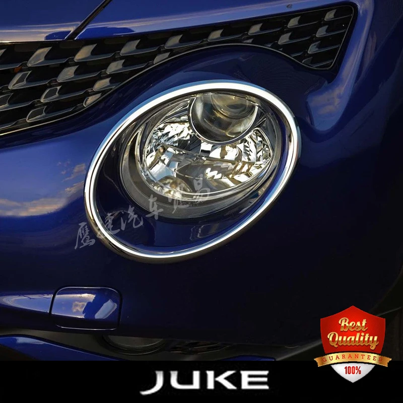 Крышка кольца фары автомобиля для JUKE Новый хромированный передний бампер Nissan Juke