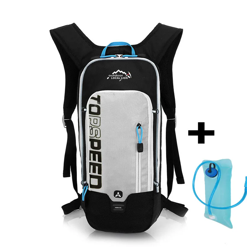 Grey with waterbag 5L водонепроницаемый велосипедный рюкзак, мужская сумка для воды для горного велосипеда, рюкзак для велоспорта, пешего туризма, бега, гидратации - Цвет: Grey with waterbag