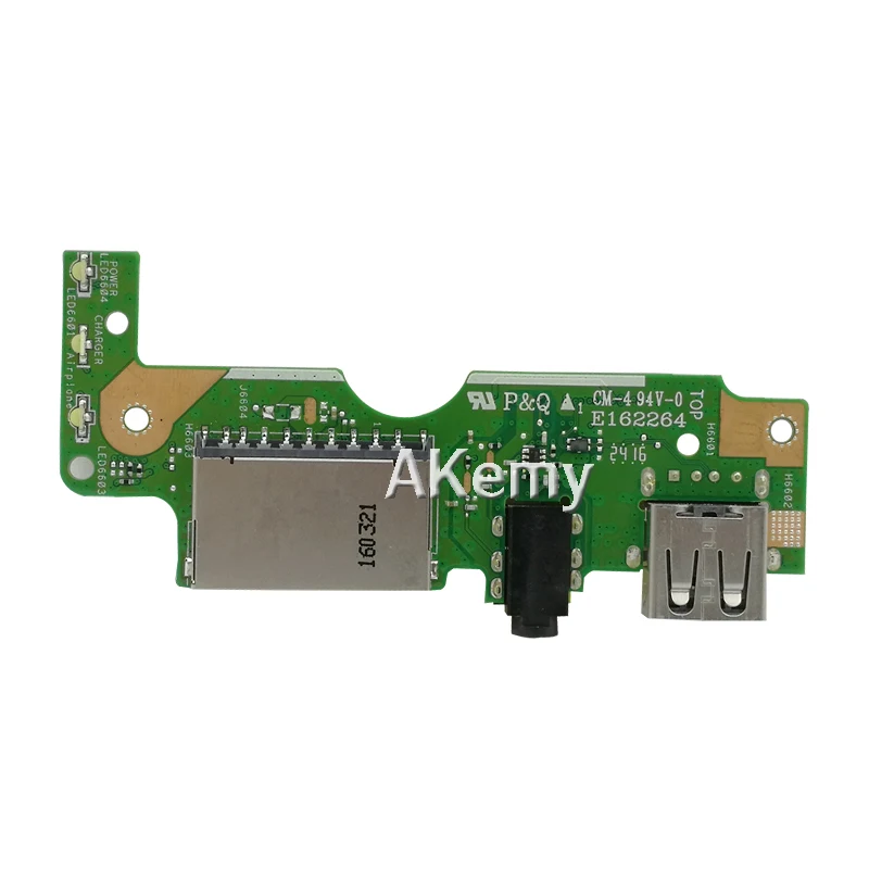 Original For Asus X456UV USB AUDIO SD CARD BOARD IO REV 2.0 Tested good free shipping | Laptop Repair Components