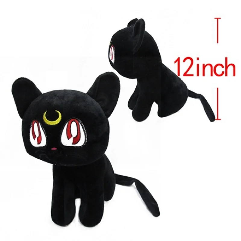 Мультфильм Сейлор Мун кошка Луна игрушки мягкие высококачественные куклы 18 см