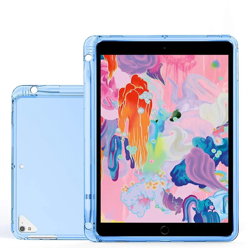 Для iPad 2018/2017 / Pro 9 7/Air 2 Air модель легкий и мягкий ТПУ чехол-накладка [с держателем