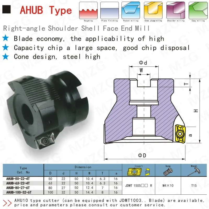 Mocask правый угол плеча Концевая мельница BAP400R-63-22-4T фрезерный алюминиевый резак