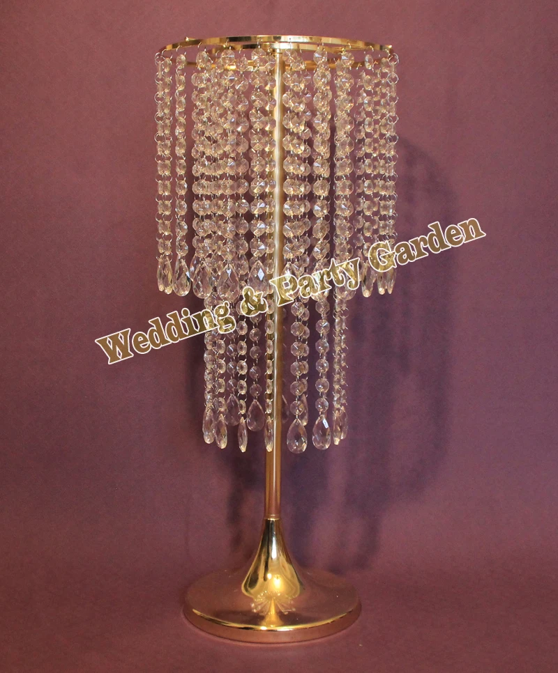 

Hot 62cm 24.4"(H) Wedding Acrylic Crystal Table Flower Stand Wedding Centerpiece Party Chandelier,Wedding Decoration 10pcs