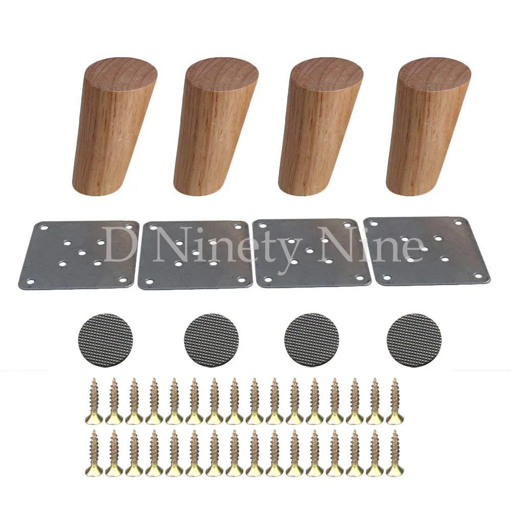 Деревянные конические шкафы высотой 100 мм надежные деревянные ножки для мебели