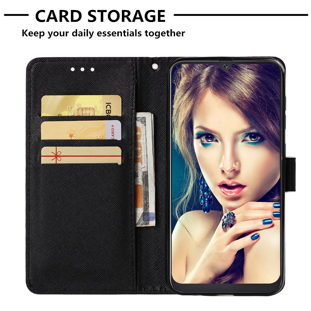 Phone Case sFor Samsung Galaxy A50 A70 Luxurry Flip Leather Magnetic Wallet Card Cover For A40 A30 Capa | Мобильные телефоны и