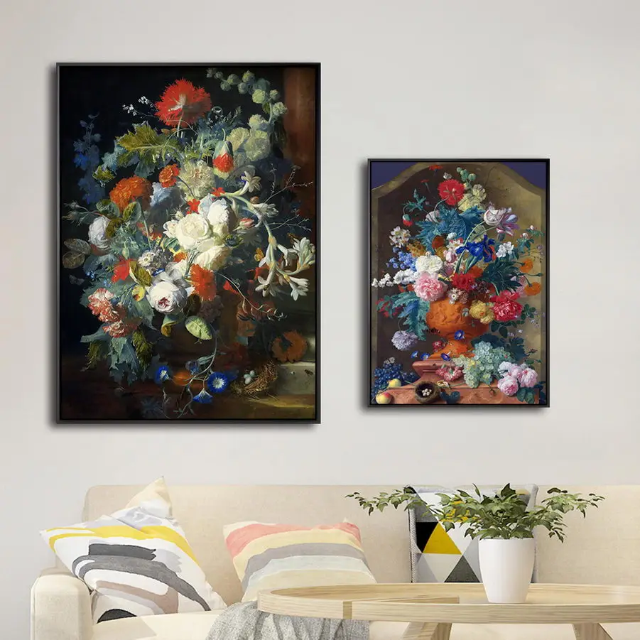

Home Decoration Print Canvas Art Wall Pictures for Living Room Poster Paitings Netherlandish Jan Van Huysum Flowers