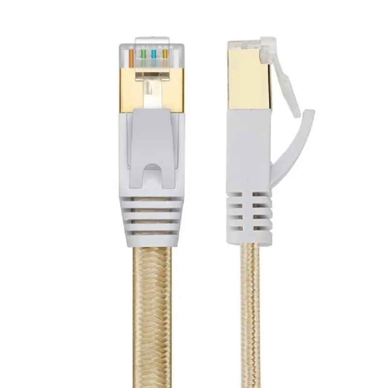 

New 0.5m1m1.5m2m 3m,5m 10mCAT7 cable RJ45 Patch flat Ethernet LAN Network Cable For Router Switch gold plated free shipping