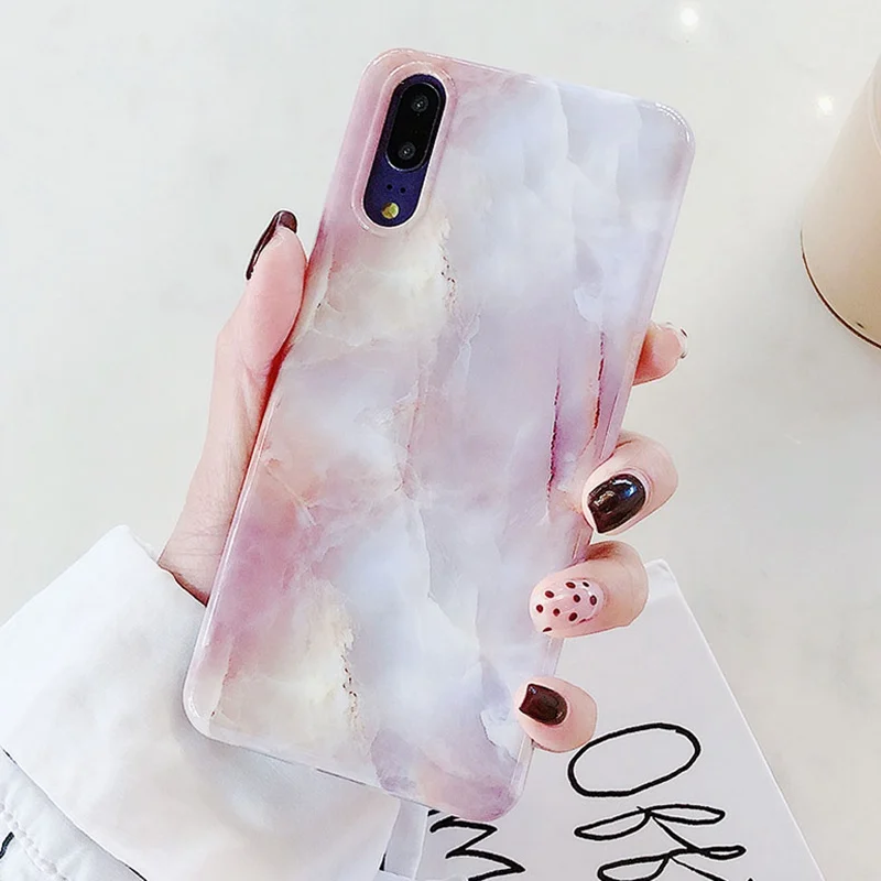 Винтажный глянцевый мраморный чехол для Huawei P30 Mate 20 P20 Pro Lite мягкий силиконовый Honor