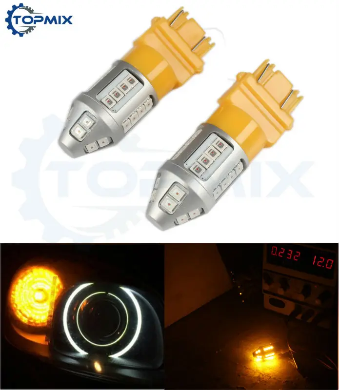2 шт./лот высокой мощности T25 3157 2835 SMD 30 Светодиодные Автомобильные поворотные