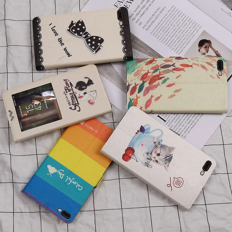 Флип-кейс с окошком для Vodafone Smart E8 First 6 7 чехол рисунком защитный подставкой и