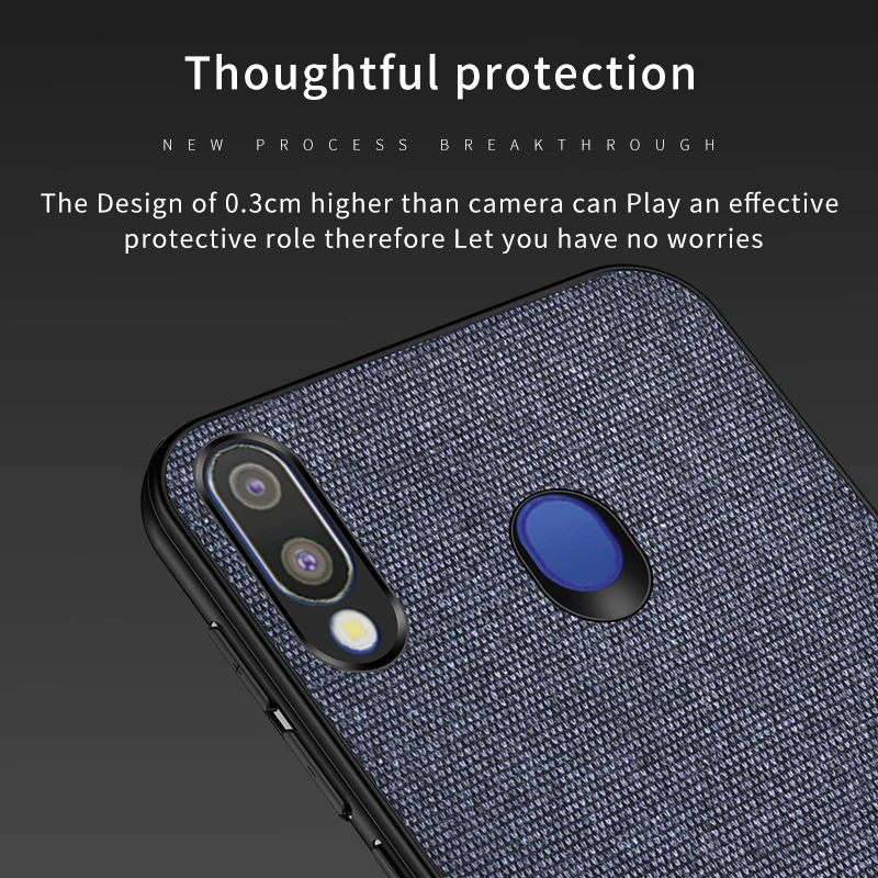 Для samsung galaxy M30 чехол ткань полная защита жесткая задняя панель из поликарбоната
